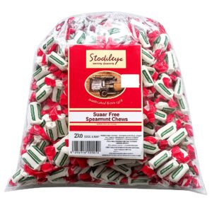 SUGAR FREE SPEARMINT CHEWS (V) wrapped (200G)